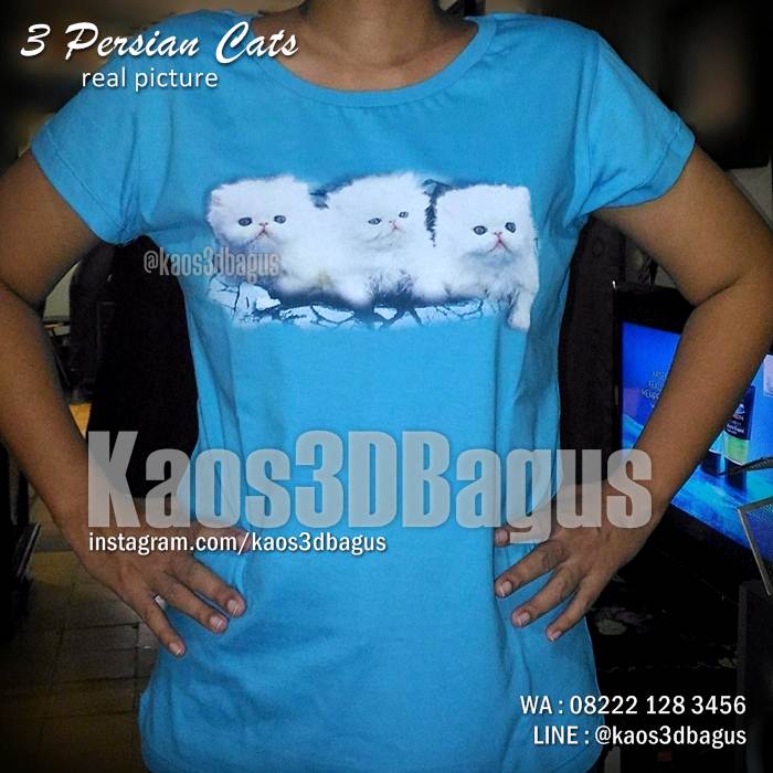  Kaos KUCING Kaos CAT LOVER Kaos3D Kaos Pecinta Kucing 