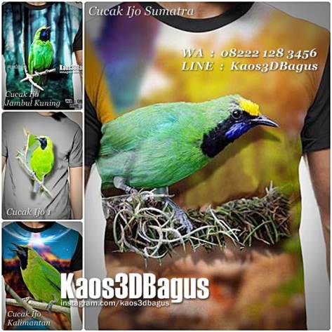 Kaos Burung Berkicau Kaos 3D Gambar Burung Kaos Kicau 