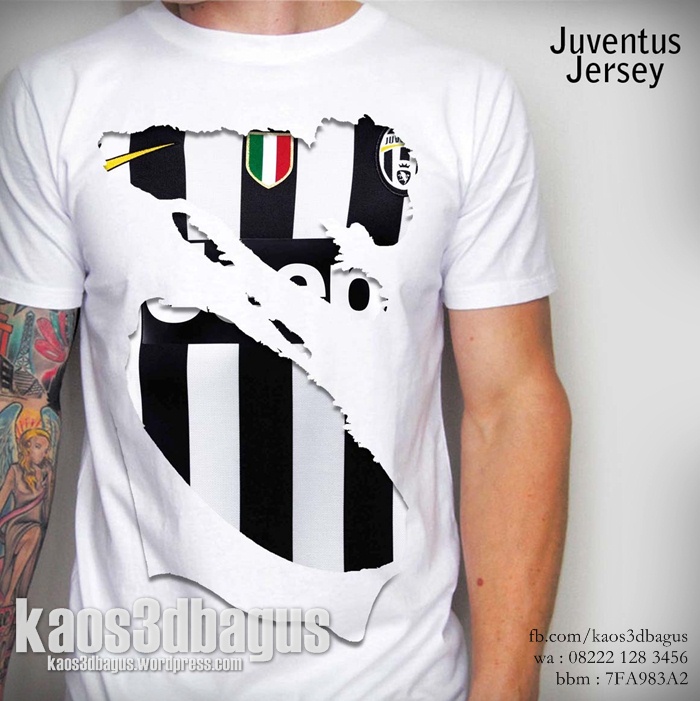 Kaos Juventus Fans Indonesia 3d Bola Umakuka Klub Juve Jersey