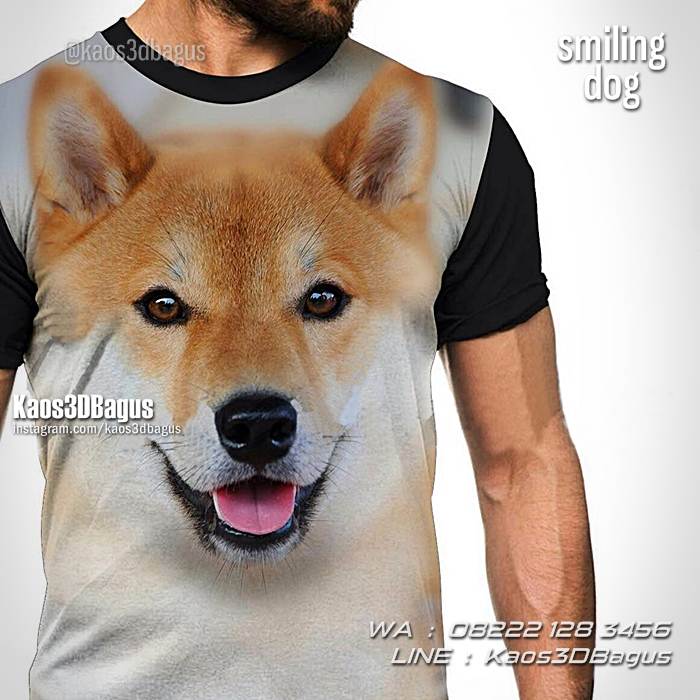  Kaos  Gambar  Anjing 3D Rottweiler Pug Golden Retriever 