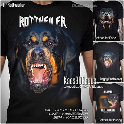 KAOS ROTTWEILER, Kaos ANJING ROTTWEILER, Kaos DOG LOVER, Rottweiler Indonesia
