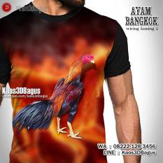 Kaos Ayam Aduan, Kaos Ayam JAGO, Ayam Bangkok Wiring Kuning, Kaos Gambar Ayam, Rooster