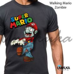 KAOS SUPER MARIO BROS - Grosir Kaos Karakter - Walking Mario Zombie