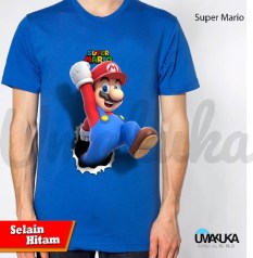 Kaos Super Mario Bros - KAOS ANAK Super Mario Biru - Grosir Kaos Karakter
