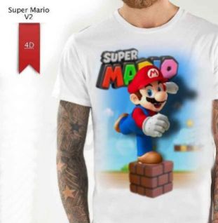 KAOS Super Mario BROS V2 4D - Grosir Kaos Karakter