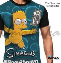 KAOS THE SIMPSON - Kaos BART SIMPSON - Grosir Kaos Karakter - The Simpson Nevermind