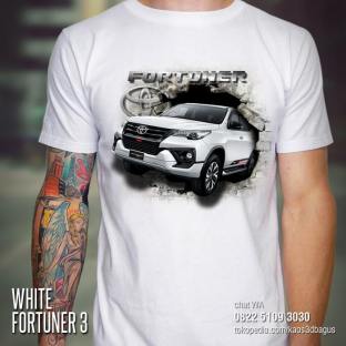 KAOS TOYOTA FORTUNER - White Fortuner 3 - KAOS Mobil FORTUNER ALL NEW